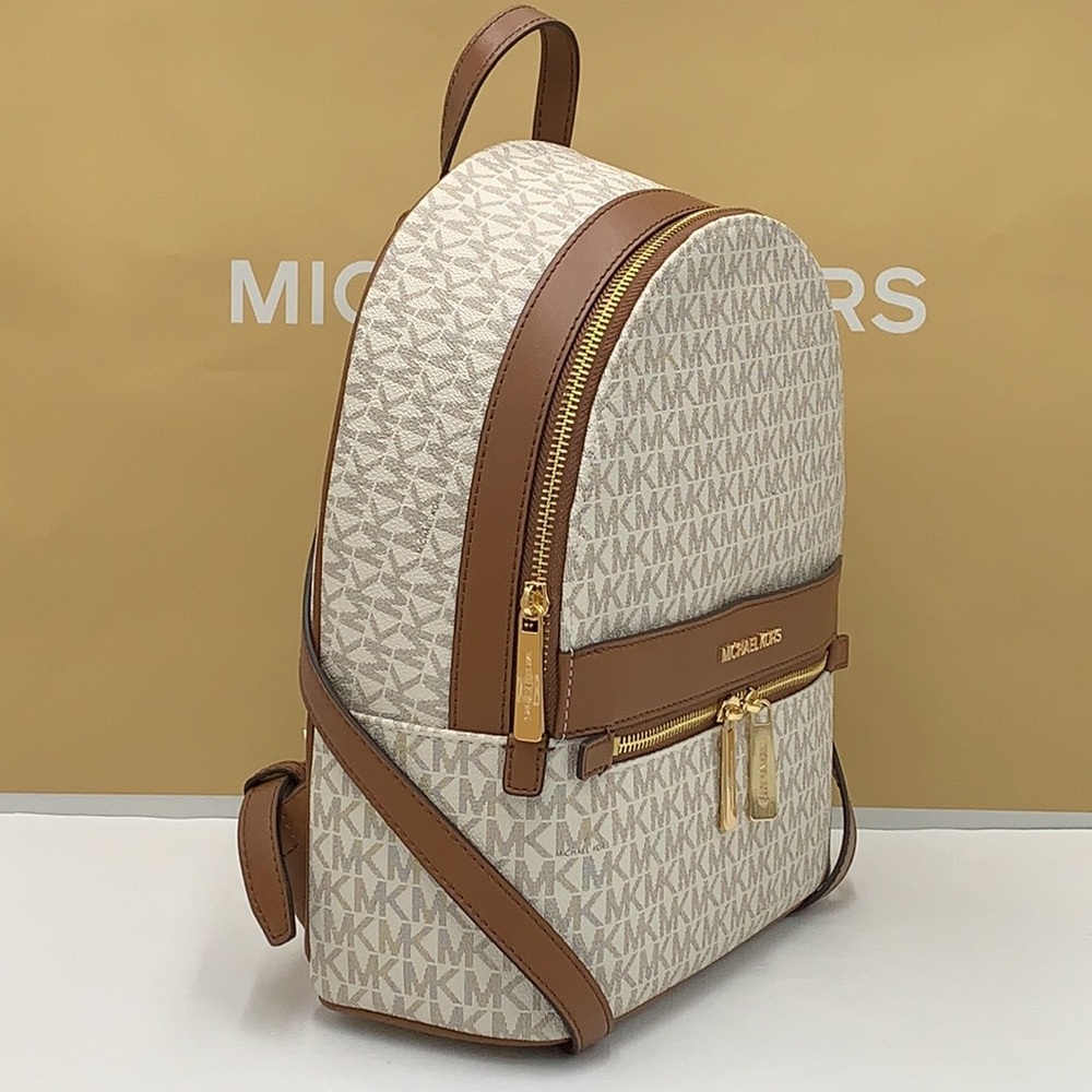 MICHAEL KORS Kenly Medium Backpack Signature Vanilla Bag